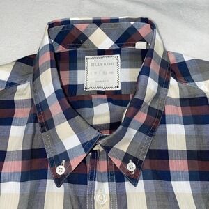 Billy Reid Tuscumbia Shirt Button Down Mens XL Plaid Designer Cotton Long Sleeve